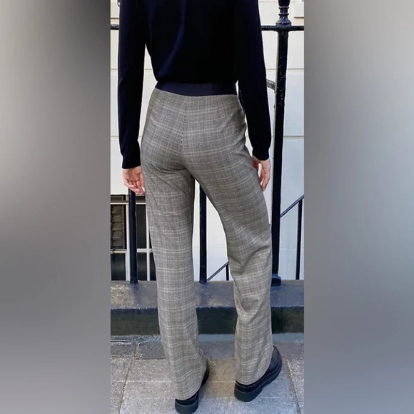 Babaton Aritzia Plaid IVY high waisted trousers pants Sz 0 - Picture 3 of 15